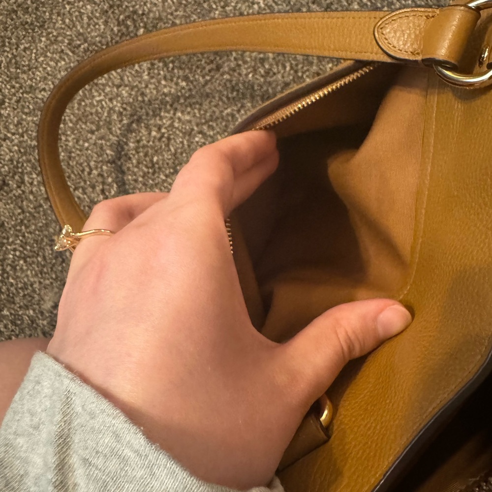 Coach Brown Leather Bay Tote Bag - Picture 9 of 12